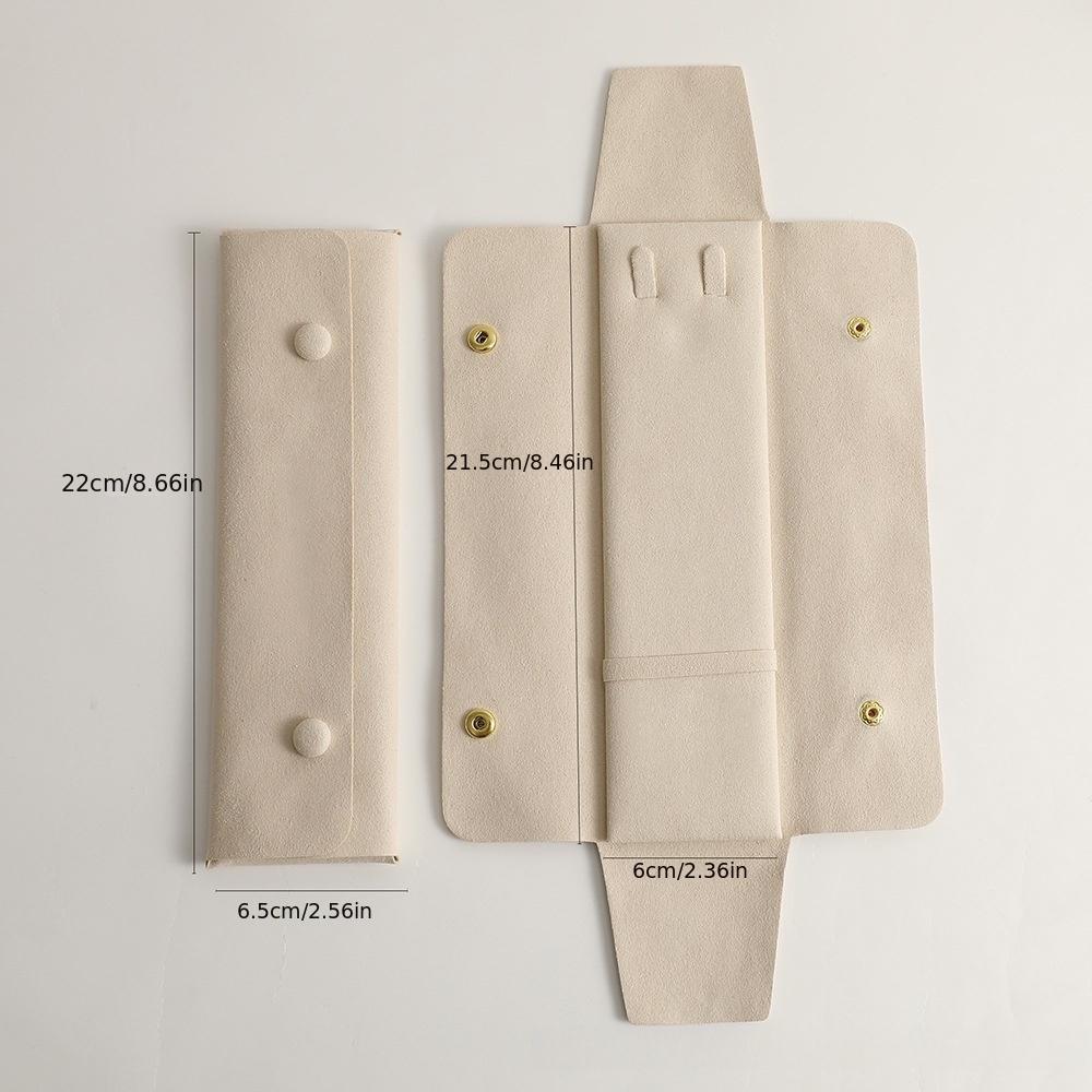 2 шт. Ювелирные изделия Ювелирная сумка Ожерелье Подвеска Портативная сумка для хранения Сумка для упаковки ожерелья Ювелирные изделия Ювелирная сумка Дорожная портативная флисовая белый