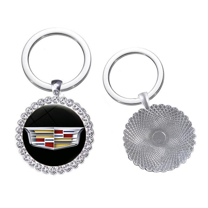 Für Cadillac ATS BLS CT4 CT5 CT6 CTS ESCALADE SLR SRX STS XT4 XT5 XT6 XTS Mode Auto Emblem Schlüsselanhänger Legierung Schlüsselring Zubehör