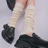 Harajuku Y2K Women Leg Warmer Distressed Ripped Ribbed Knit Stretchy Long Socks