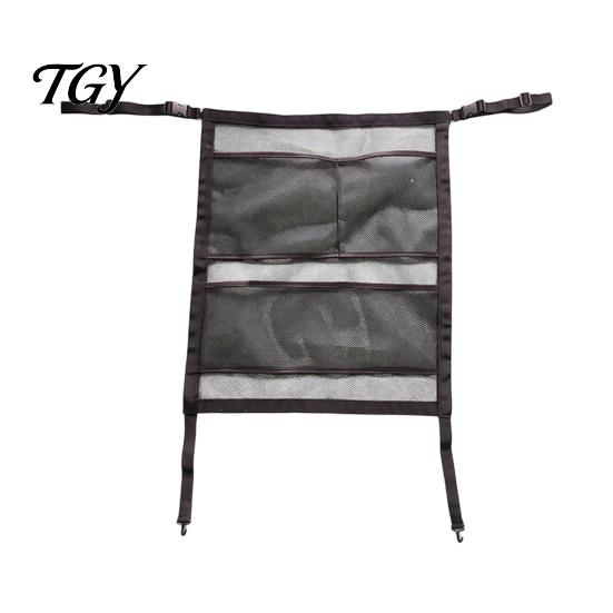 Car Seat Storage Net Gap Net, Multifunctional Organizer Barrier for Pets Kids, Organization And 9 Grid Layered Divider with 59x59cm, Universal
