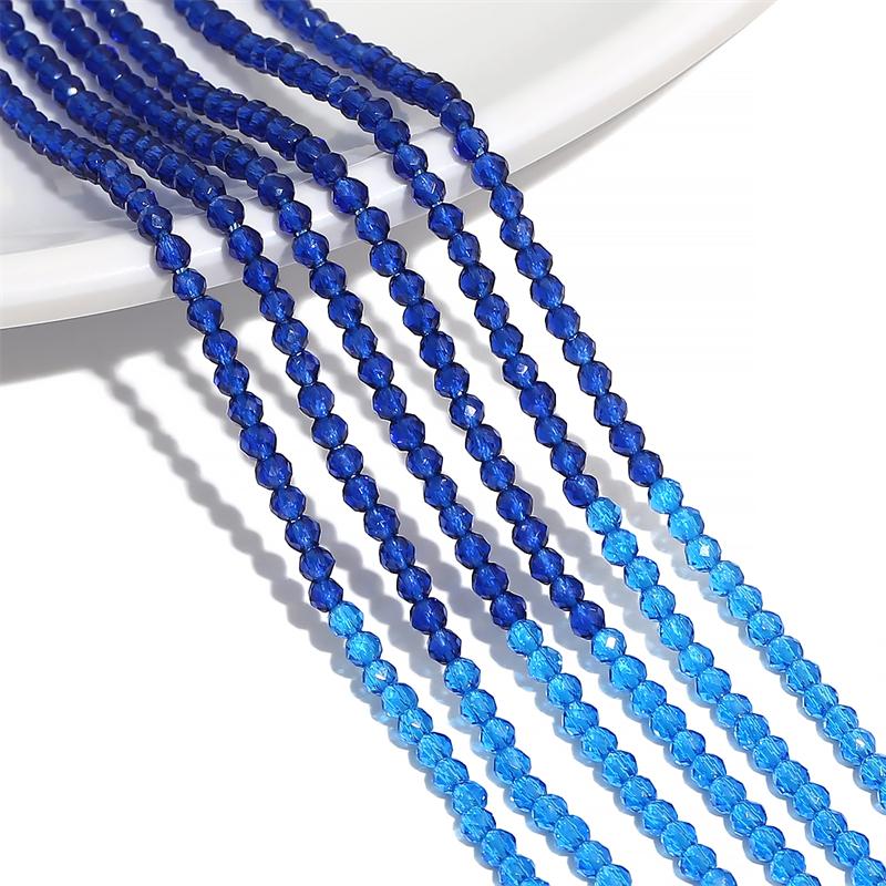 

125/195 шт. хрустальные стеклянные бусины, градиентные многоцветные свободные бусины-разделители для DIY ожерелья, браслета, изготовления ювелирных изделий 2mm 195pcs королевский синий