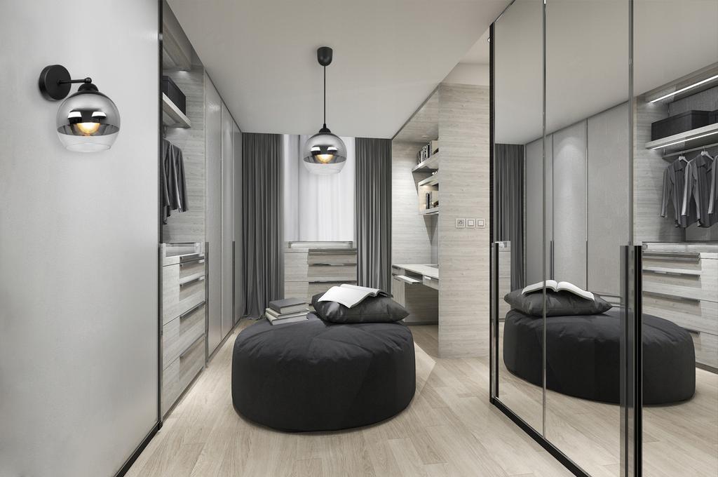 ELEGANT WALL LAMP, GLASS, CHROME LAMP, LED