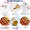 Grilled squid food paintbynumber kit. from beginners to advanced levels. for home decoration and DIY art oil painting.