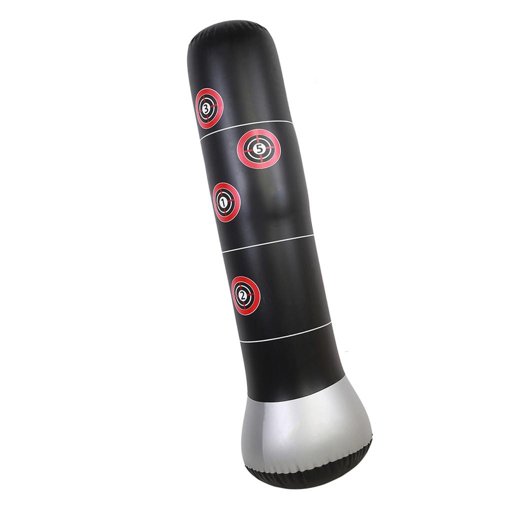 Inflatable Boxing Punching Kick Training Tumbler Bop Bag with Air Inflator Pedal Pump