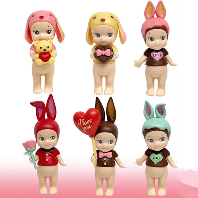 Figurină Mini Îngeraș Drăguță Seria Cadouri de Iubire Cutie Surpriză Misterioasă cu Ciocolată Jucărie Păpușă de Vindecare Mascotă Norocoasă Cadouri pentru Fete