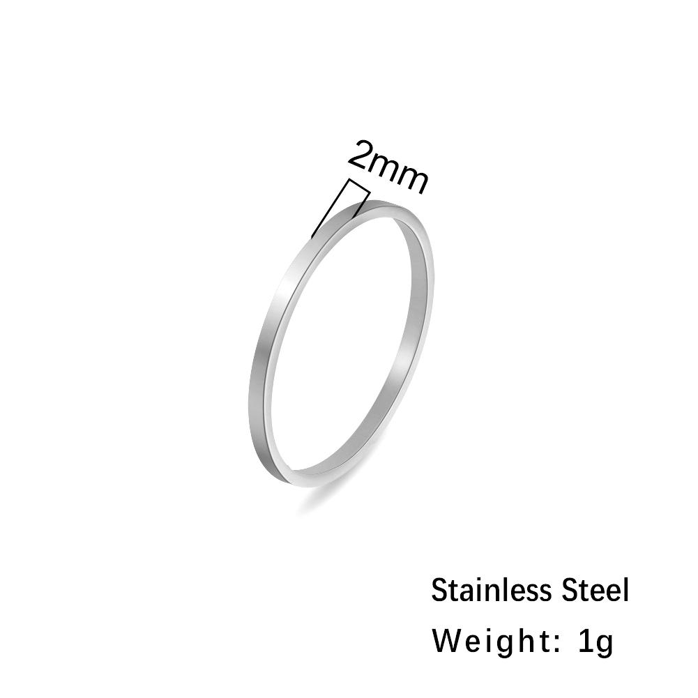Minimalistische Edelstahlringe für Damen Herren Mode Einfacher Fingerring Jubiläums Schmuck Geschenk