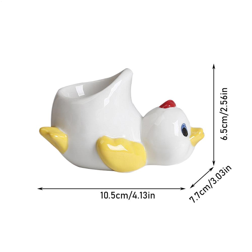 Ceramic Egg Cup Holders Funny Animal Creative Serving Cups Ins Style Egg Holder Cup Breakfast Banquet Eggs Base Duck Egg Holder
