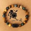 Pulsera de Ojo de Tigre y Piedra Pintada de las Doce Constelaciones