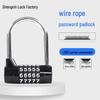 Reinforced Zinc Alloy U-Shaped Gym Padlock with Five-Digit Combination
