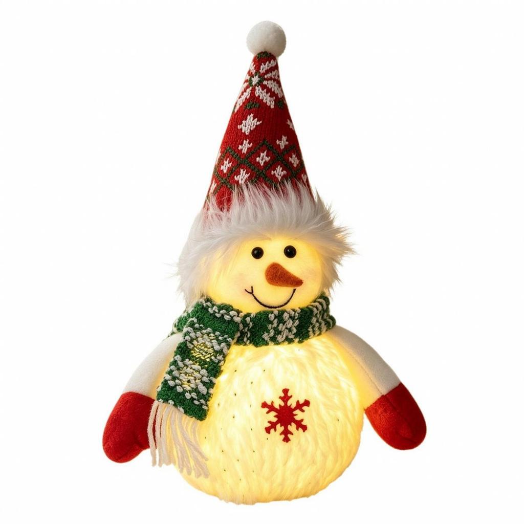 Lighted Snowman Tabletop Figurine Indoor for Window Displays, Mantels