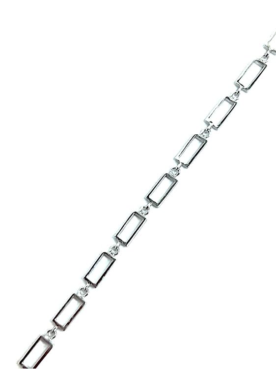 Bracciale in Argento Sterling 925 50+ nc per Donna e Uomo, Accessorio, Regalo, Fatto in Giappone, Chiusura a clip