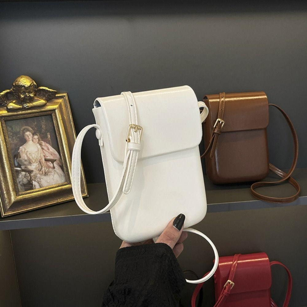 Handy-Geldbörse Klappe Umhängetaschen Einfache Solide Handy-Schultertaschen Damen Handtaschen Mädchen Damen