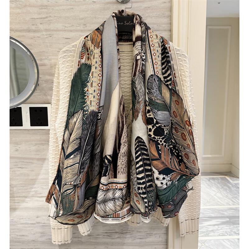 NINA SOLOR Double-Sided Silk Wool Square Shawl