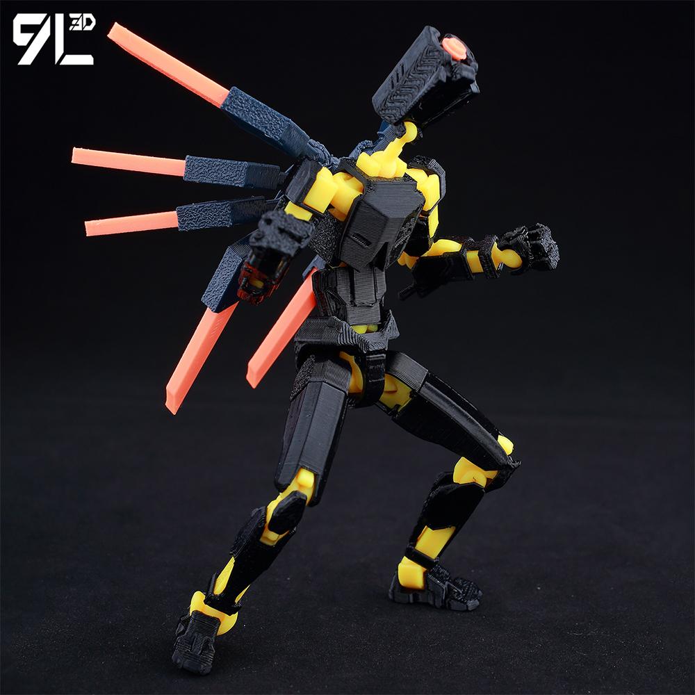 9L3D PrintedV1 Series Anime Characters Lucky13 Dummy13 Ultrakill MultiJointed Deformable Body Posing Model Multicolor Toy Gift