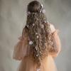 Buntes Blumenkranz Stirnband Handgemachtes Stirnband Kranz Frisuren Kopfschmuck Geeignet für Damen Verlobung Jubiläum