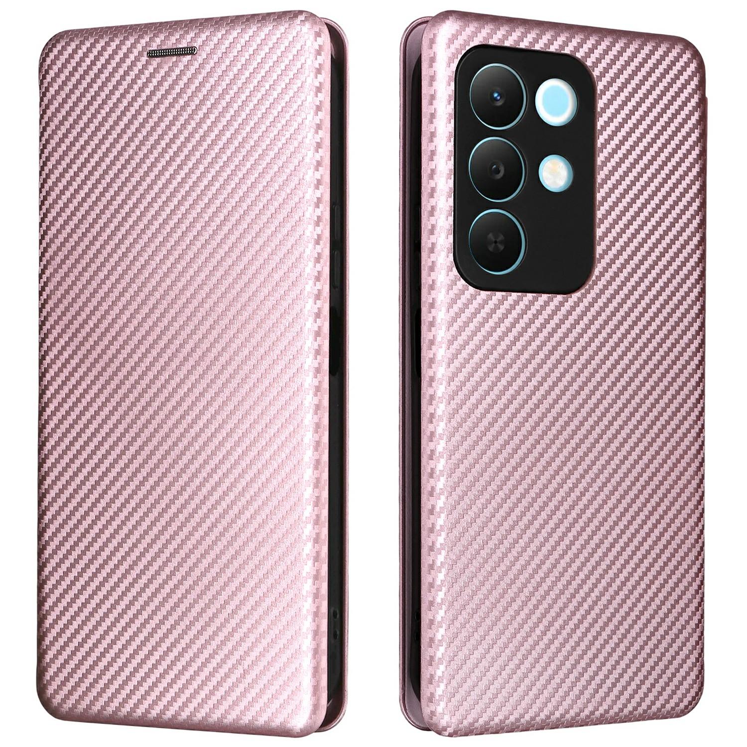

For Realme C85 5G/15x (India) 5G Case Carbon Fiber Texture Drop-Proof PU Leather Phone Cover