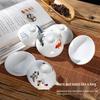 Gaiwan Teacup: Ceramic Lid & Bowl, 7.1CM-8.1CM Diameter, Kung Fu Tea Set Accessory.