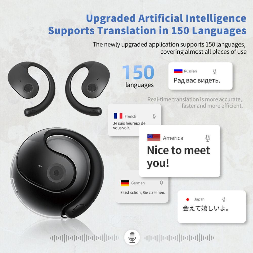 Translator Earbuds 150 Languages Real Time Online OffLine Translation Earphones