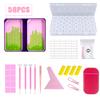 Diamond Painting Tools Kit Double Slot Sorting Trays 45/58PCS Set with Roller Tweezers Glue Clay DIY Rhinestone Embroidery Accessories