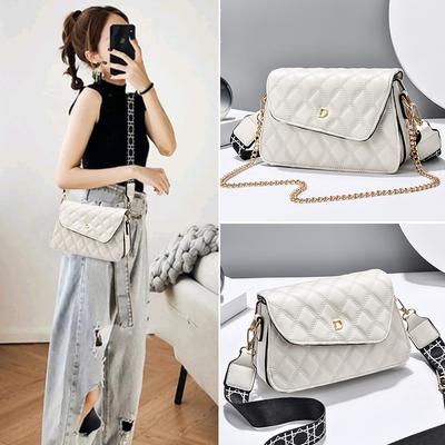 Bag 2025 New Trendy Portable Women's Crossbody Bag Rhombus Women's Bag Fashion Caviar Shoulder
