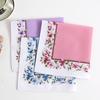 6Pcs Women's Pure Cotton Printed Handkerchief Old-fashioned Absorbent Sweat-wiping Classic Peony Flower Wedding Partner 43cm