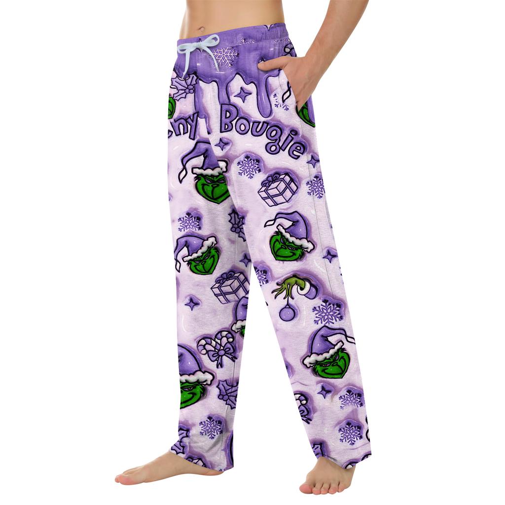 Men's Home Soft Pajama Pants Drawstring With Pockets Casual Sports Pants