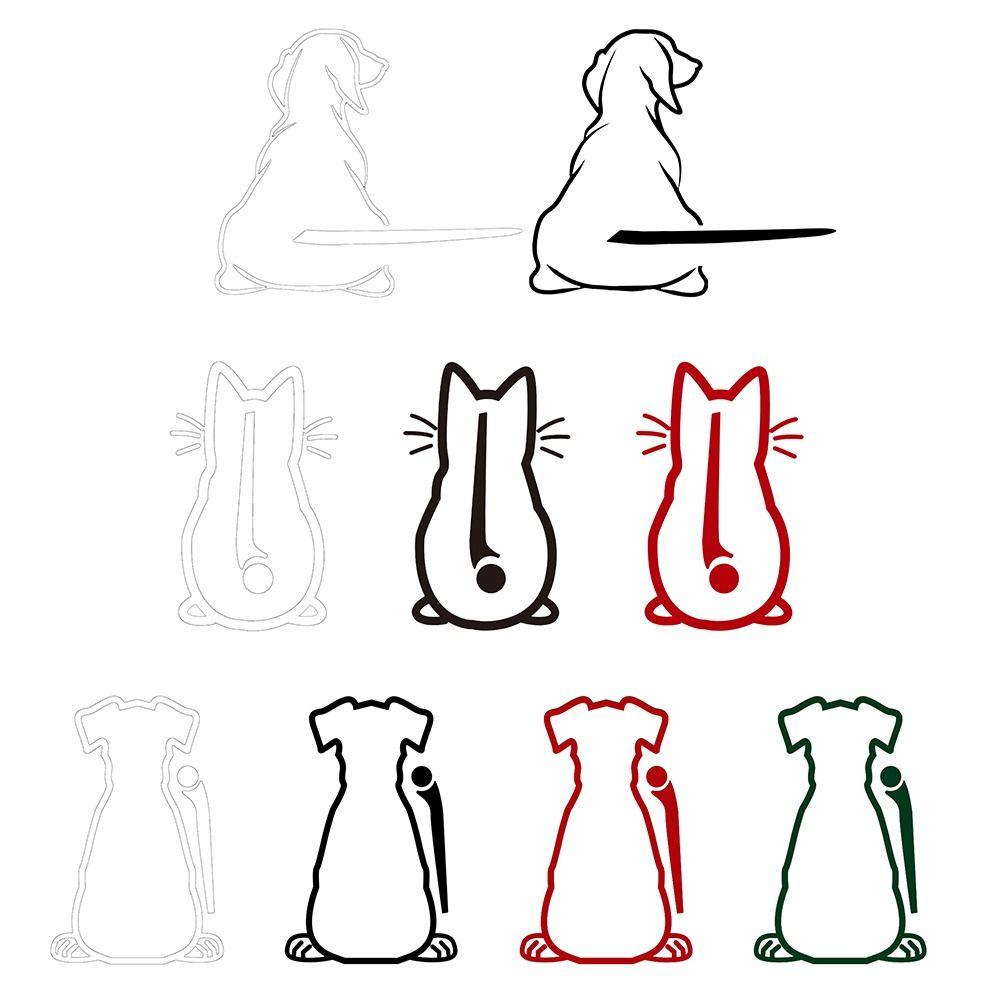 Hund Reflektierend Wasserdicht Autoaufkleber Außen Zubehör Heckaufkleber Autoaufkleber Wischeraufkleber