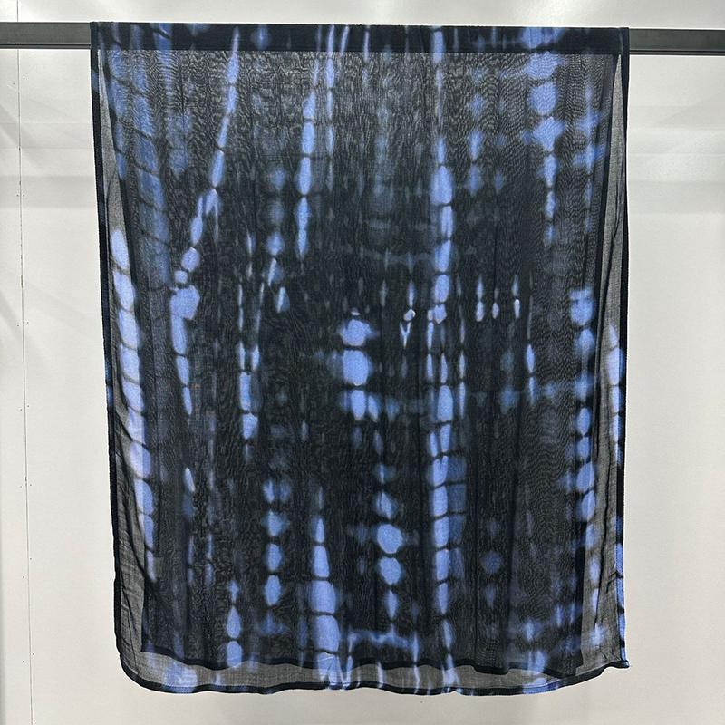 Watercolour Floral Printed Hijab Scarf Modal Breathable Light Weight Soft Muslim Women Headband Cotton Rayon Viscose WovenShawl