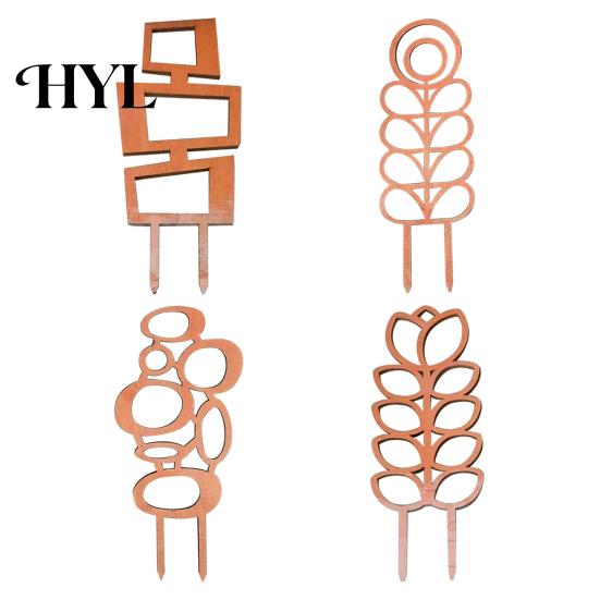 Easy Install Plant Stand Wood Bracket Leaf Shape Trellis Vine Healthy Growth Support Installation Multifunctional Holder