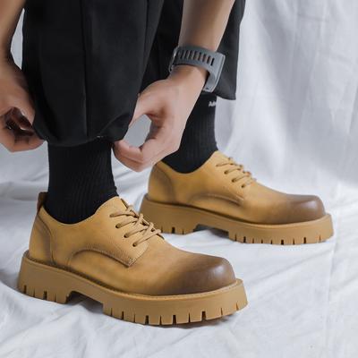 Classic Retro Men Party Shoes Senior Big Toe Thick Sole Men Business Casual Shoes British Man Wearable Oxfords Height Increasing