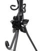 Kwietnik Metalowy Czarny Z Różą 55 Cm
