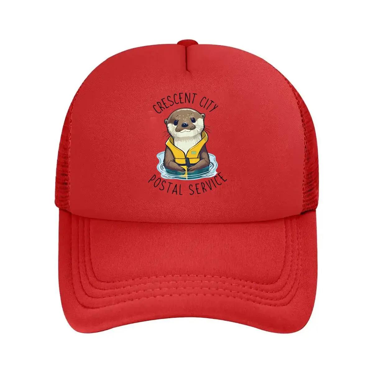 Crescent City Postal Service Otter  Sticker Mesh Baseball Cap One Size