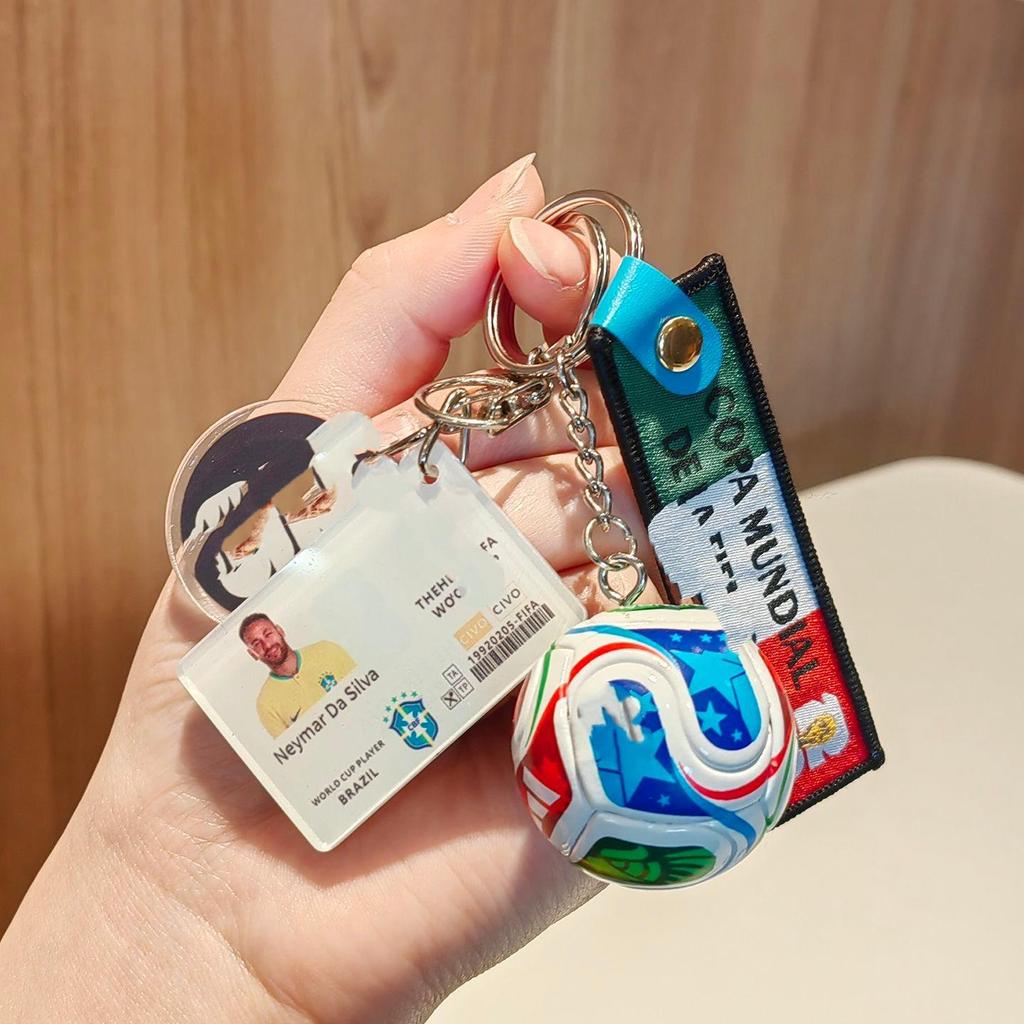 Messi Ronaldo Football Keychain - 2026 World Cup Player Gift Set