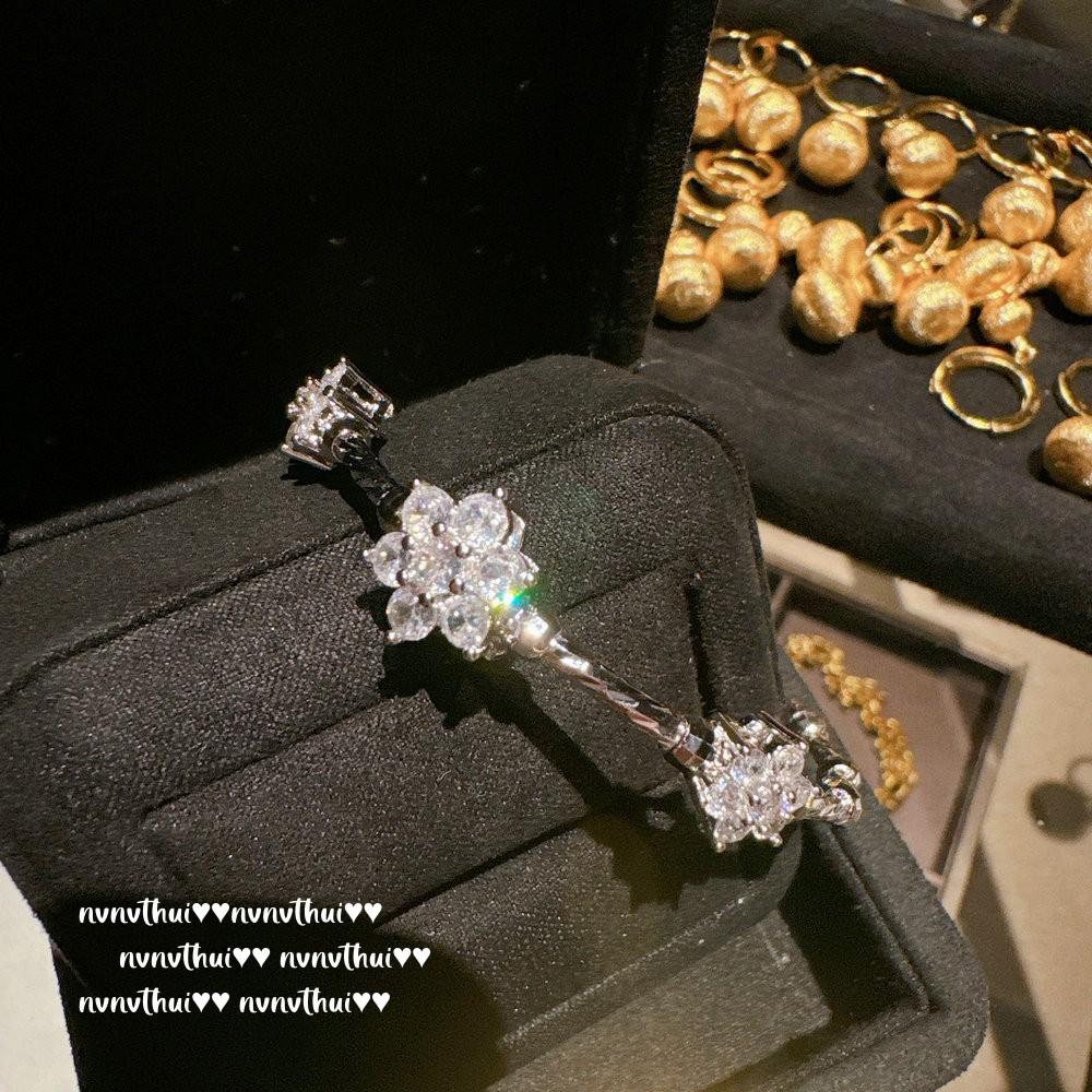 Vintage 18K Gold-Plated Sunflower Zircon Flower Ring