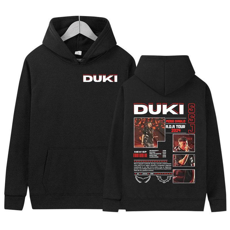 Duki ADA Tour 2024 Hoodie Rap Men's Hip Hop Clothing Pullover Sweatshirt Y2k Unisex Vintage Fashion Oversized Hoodies Streetwear