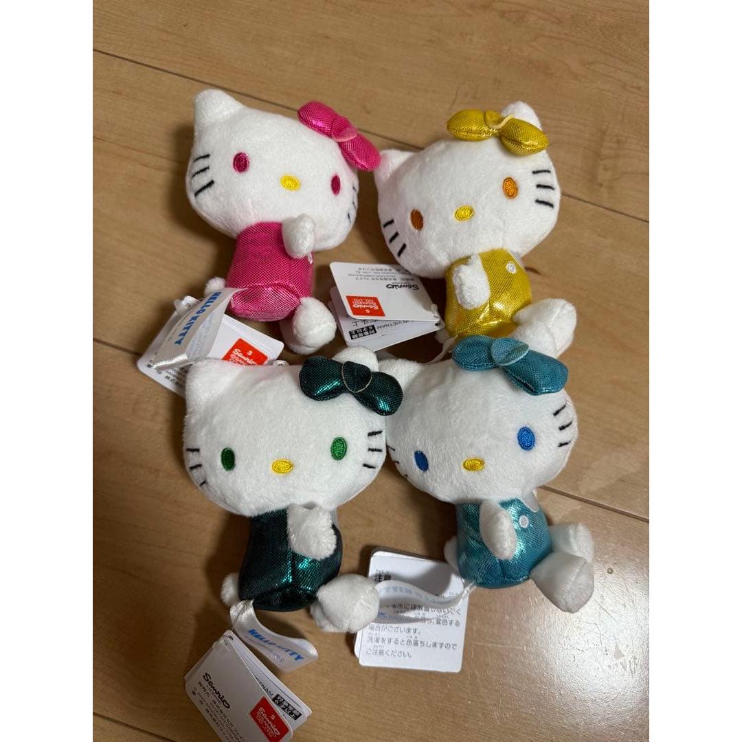 Hello Kitty stuffed toy keychain set of 4