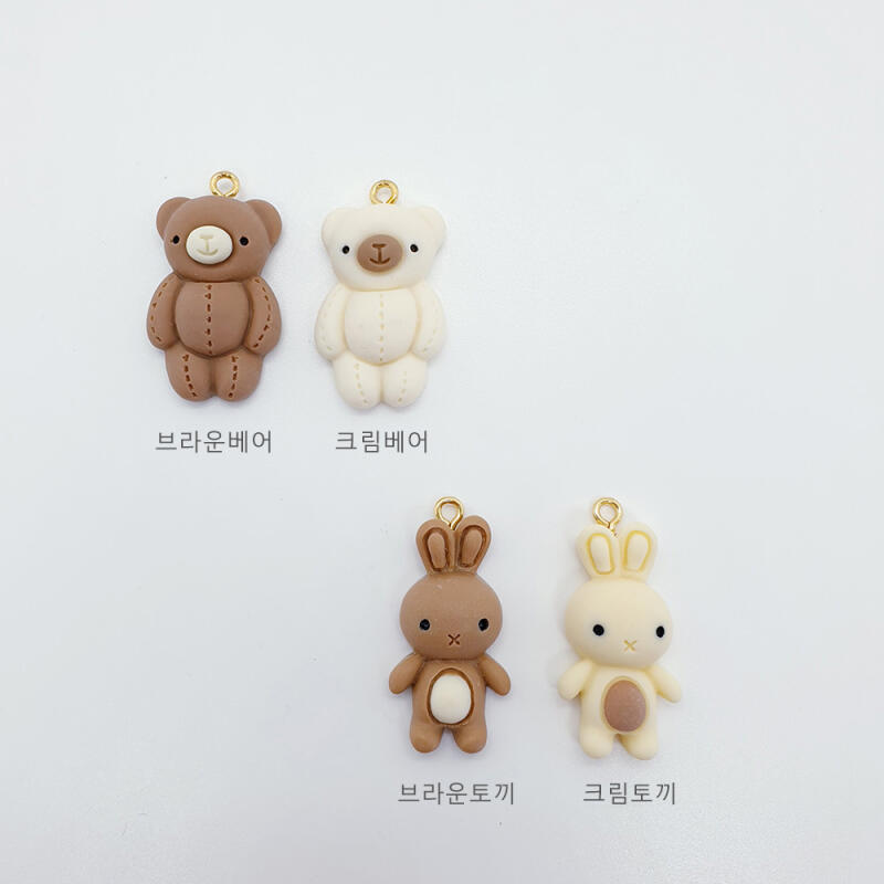 Klíčenka Telefonní šňůrka Hnědý medvěd Králík (2 typy)