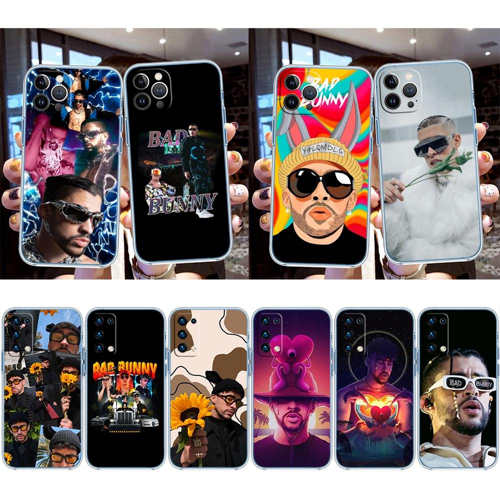 Bad Bunny Transparent Phone Case for Motorola Moto G7 G8 G9 G84 G85 G73 G24 G15 Z2 Play Power Plus