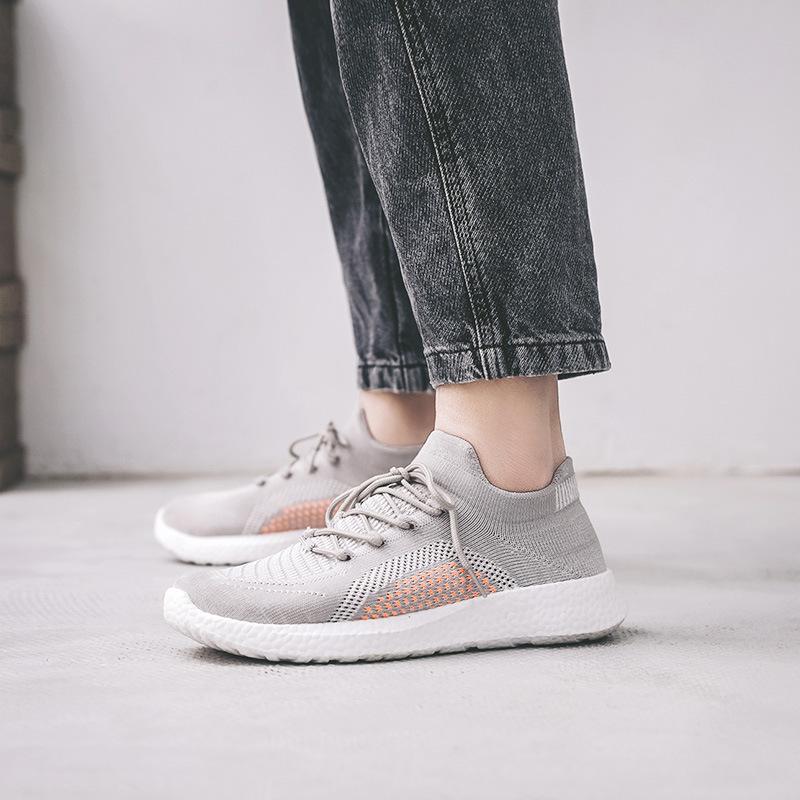 New Style Net Shoes for Women Spring and Summer Couples, Men and Women Flying Knitted Sports Shoes Versatile Student Breathable Height-enhancing Shoes