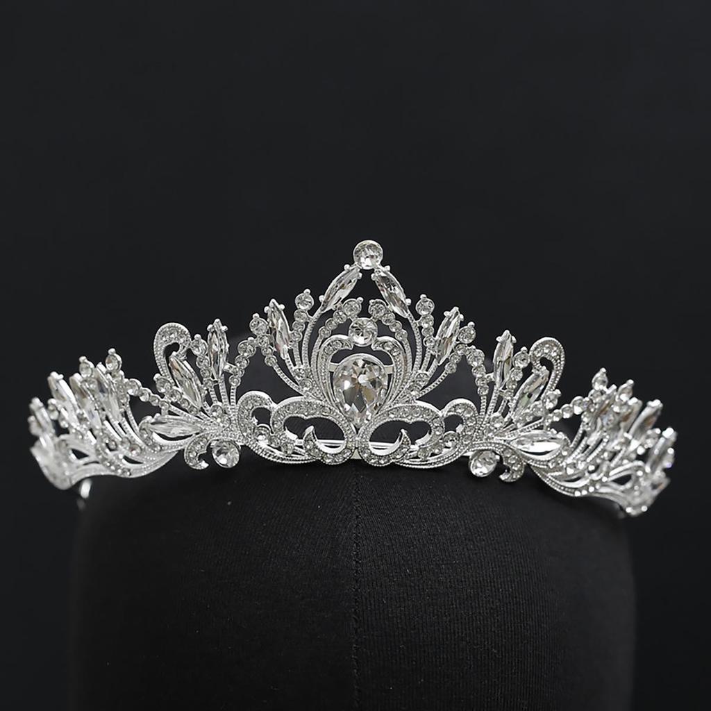 High-End Rhinestone Bridal Crown for Wedding, Birthday, Gala