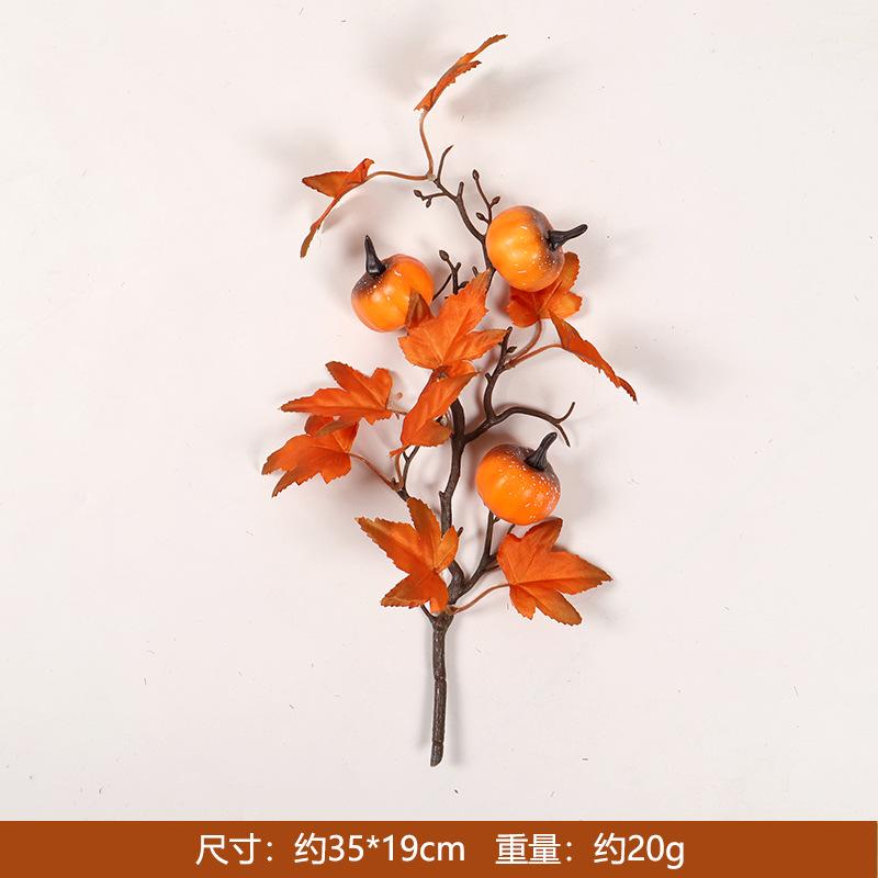 Maple Leaf Sprigs Realistic Halloween Decorative Greenery Thanksgiving Decorations Gradient Artificial Flowers For Home Autumn