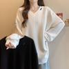 Dame Pluss Størrelse Ribbestrikket Langermet Base Layer Topp - Høst/Vinter Løstsittende og Slankende Allsidig T-skjorte