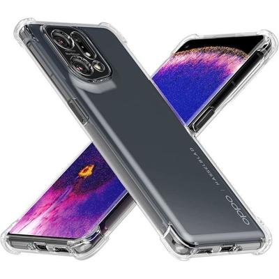 Protective Case - E.F.CONNECTION - for OPPO Find X5 - Shockproof Silicone - Transparent - Scratch-Resistant