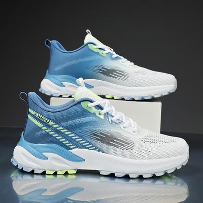 Large Size Sports Shoes Men's Autumn and Winter Breathable Fly-woven Running Shoes, Special for Junior High School Students for High School Entrance