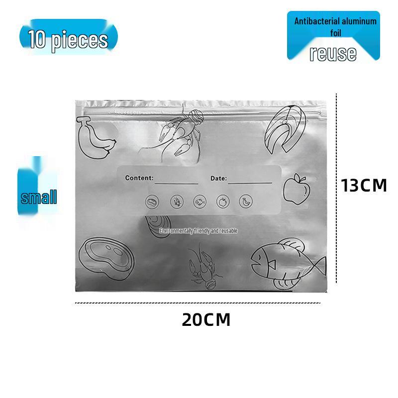 Sealable Japanese Titanium Foil Fresh-Keeping Bags: Odor-Proof, Food-Grade for Refrigerator/Freezer