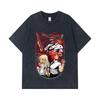 275 GSM Washed T-shirts 100% Cotton Chainsaw Man V20 Print Unisex Heavy Cotton T Shirt