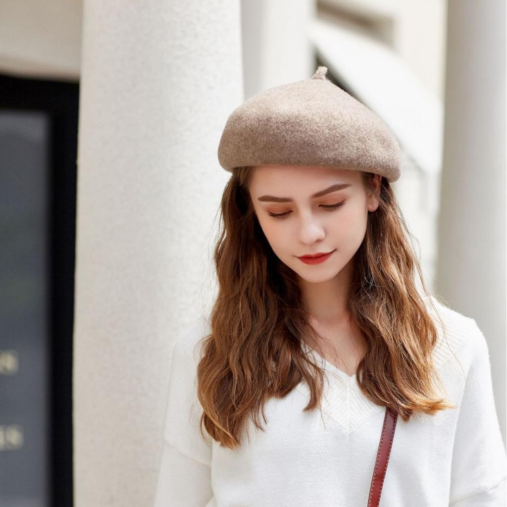 Wool Beret Women'S Autumn And Winter Versatile British Retro Bud Hat Korean Version Versatile Student Japanese Painter Hat Tide