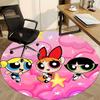 1pc Powerpuff Girls Chair Carpet for Office Non Slip, Machine Washable Rug for Office, Room Holiday Decor for Christmas, Birthday Polyester