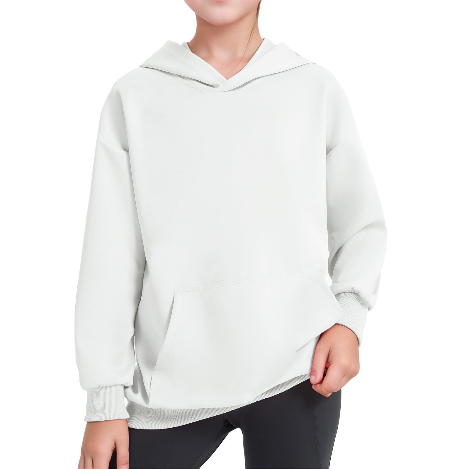 

Детские модные повседневные универсальные повседневные толстовки с круглым вырезом для мальчиков и девочек, повседневные лоскутные топы с длинными рукавами, свитшоты 160 белый