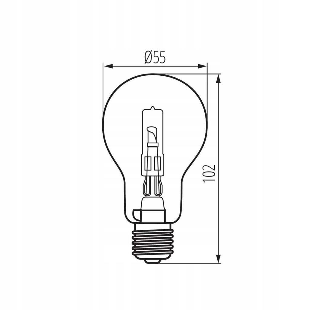 Żar.hal. E27 52W Ecoclasic A55 840Lm 2800K 230V